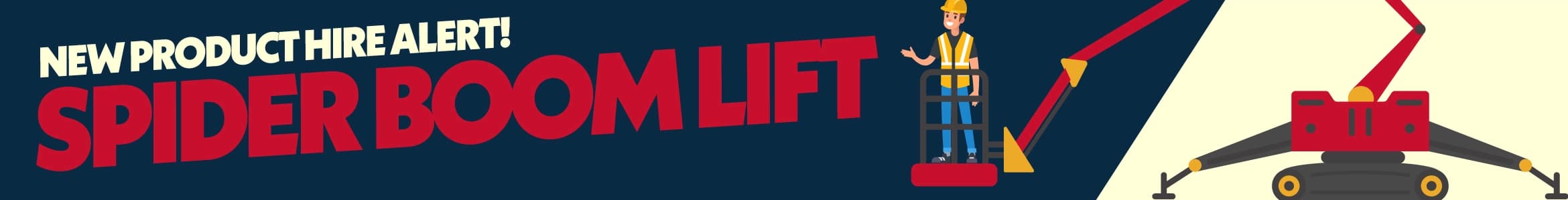 Spider boom and access equipment hire - special offer