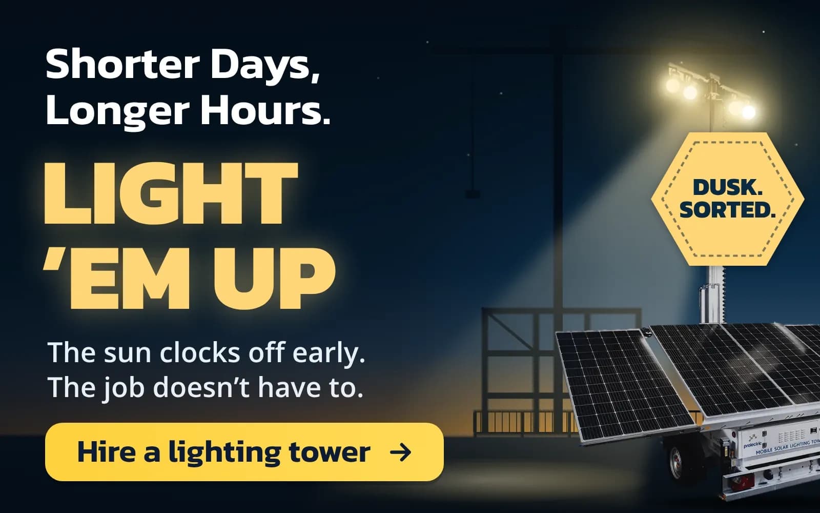 Shorter Days, Longer Hours, Light 'em Up with National Tool Hire
